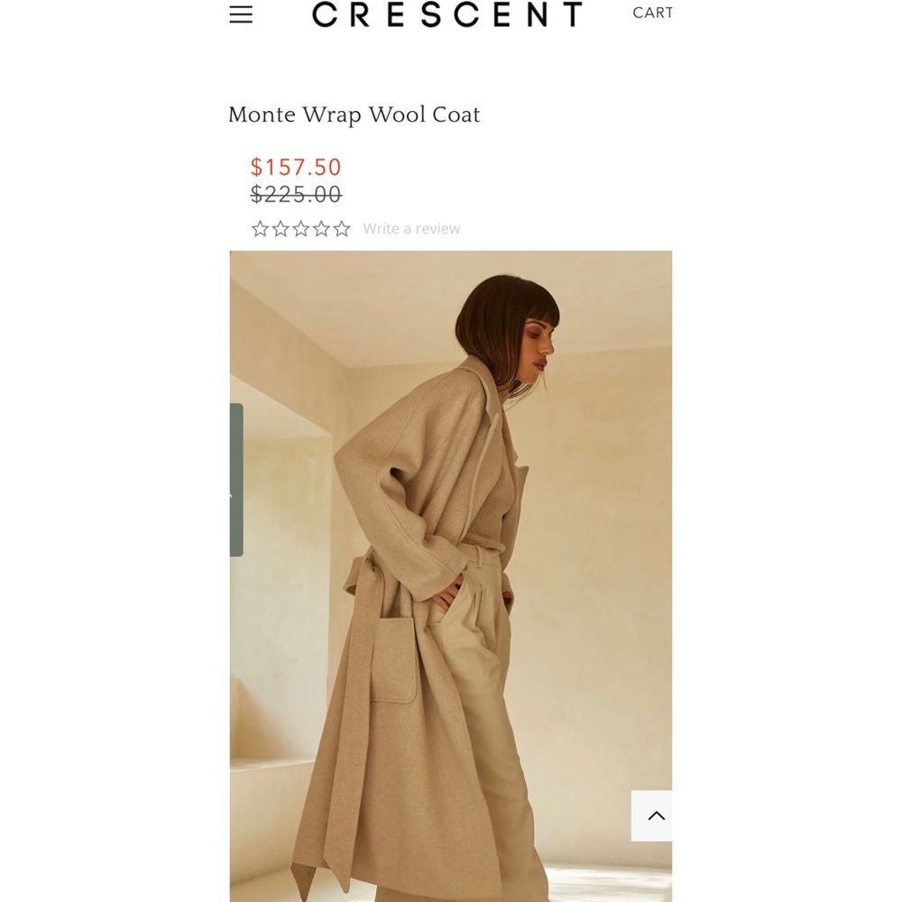 Crescent Monte Wrap Wool Coat